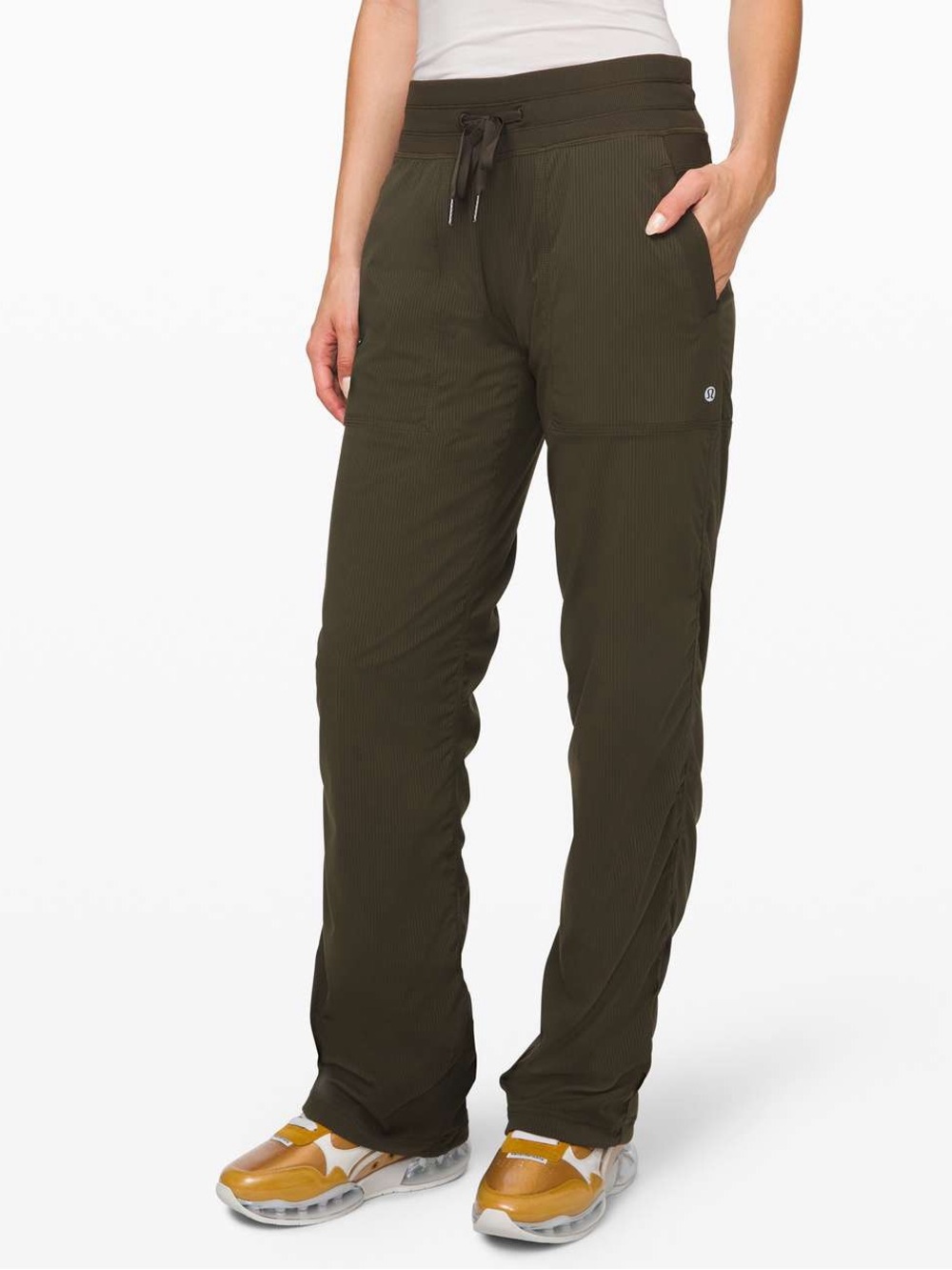 Lululemon Dance Studio Mid-Rise Pant Regular in dark olive green